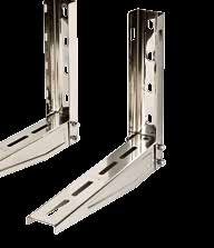 Heavy-duty, stainless steel brackets supplied with screws to fix together horizontal and vertical arms only.