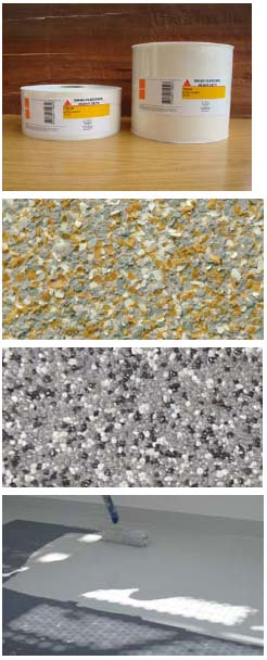 Sika Flexitape heavy Sikafloor - Colour Chip Mix, por ejemplo, Gobi Sikafloor - Quartz Sand KG 7, por ejemplo,