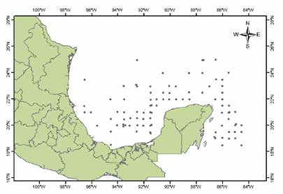 La pesquería de langosta Panulirus argus en el Golfo de México y mar Caribe mexicano Para el Golfo de México se reportan diferencias en los patrones de distribución de larvas entre primavera y verano