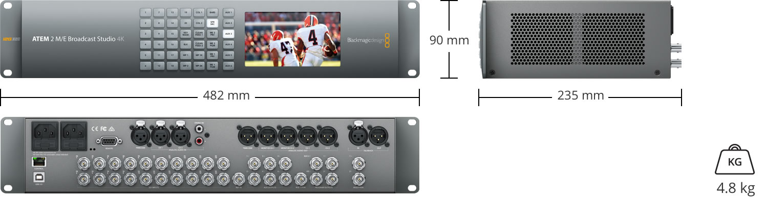 Capacidad de la ventana de medios para imágenes fijas 32 con imagen principal y canal alfa Longitud máxima de vídeos en 720p 3200 fotogramas Capacidad de la ventana de medios para vídeos 2 con señal