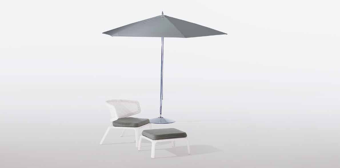 PARASOL Design by DEDON DESIGN STUDIO PARASOL Hexagon 260 287 cm SEASHELL Lounge chair