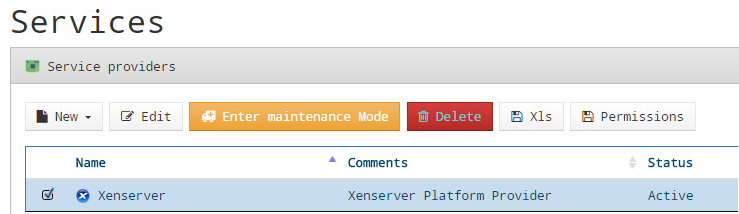 Podremos dar de alta todos los "Service Providers" del tipo XenServer Platform Provider que necesitemos en la plataforma UDS.