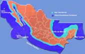La península del Yucatán localizada al sureste de México, es la porción septentrional de Mesoamérica, que divide el Golfo de México del Mar Caribe, con un territorio de aproximadamente 145 000 km².