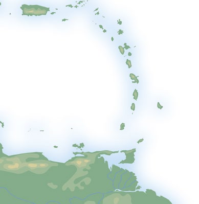 ANTILLAS Guadalupe, Santa Lucía, Barbados, Trinidad y Tobago, Granada, Dominica, Martinica Mar Caribe POINTE-À-PITRE (Guadalupe) Granada ST.