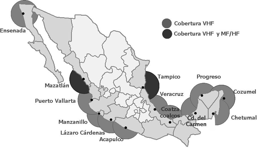 En 1997, TELECOMM inició la instalación y puesta en operación de la red de Estaciones Costeras, en cumplimiento de los compromisos contraídos por el gobierno mexicano ante la Organización Marítima