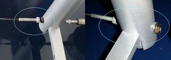 3: Fijación de la probeta de ensayos Fuente: Autor Ubicar la punta roscada del cable de acero en el agujero de la