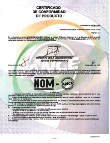 Certificado de proveedor confiable de PEMEX.