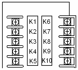 Establece comunicación con otra estación principal LEF (al Terminal C ) o con una subestación LE (al terminal 1) E: línea