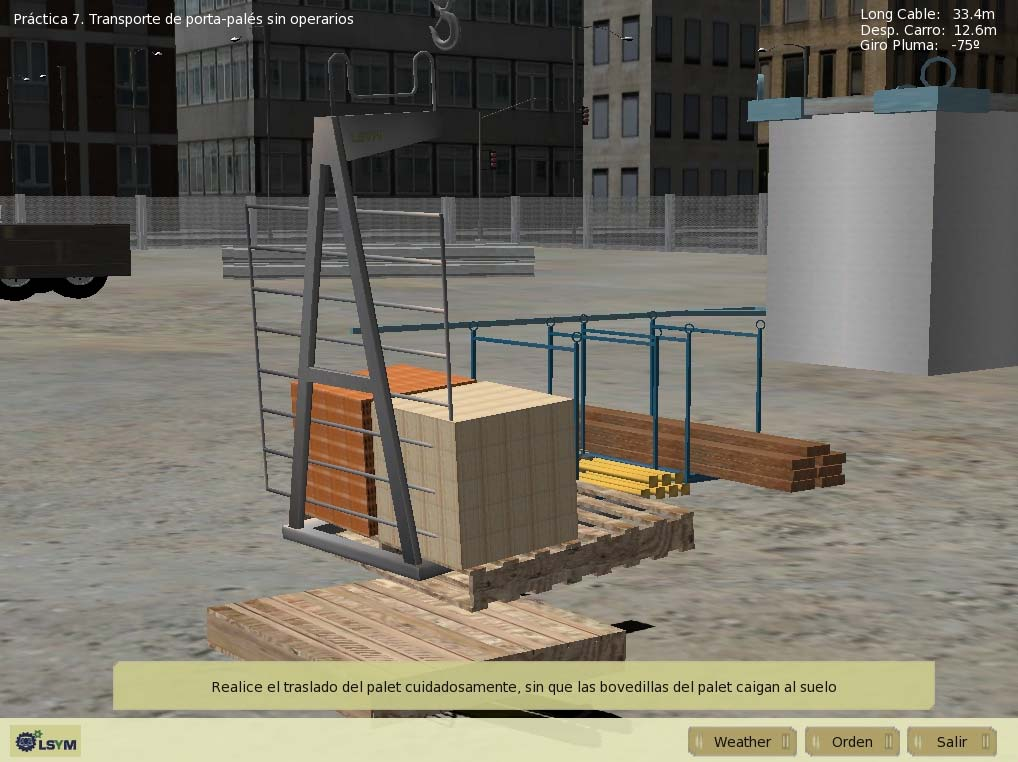 Sistema de Formación de Grúa Torre -- Basado en Simulación Laboratorio de Simulación y Modelado Instituto de Robótica (Universidad de Valencia)