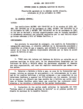Parte1 Los compromisos de Chile para negociar con Bolivia un acceso soberano al mar La comunidad internacional recomendó iniciar negociaciones para dar a Bolivia una conexión territorial libre y