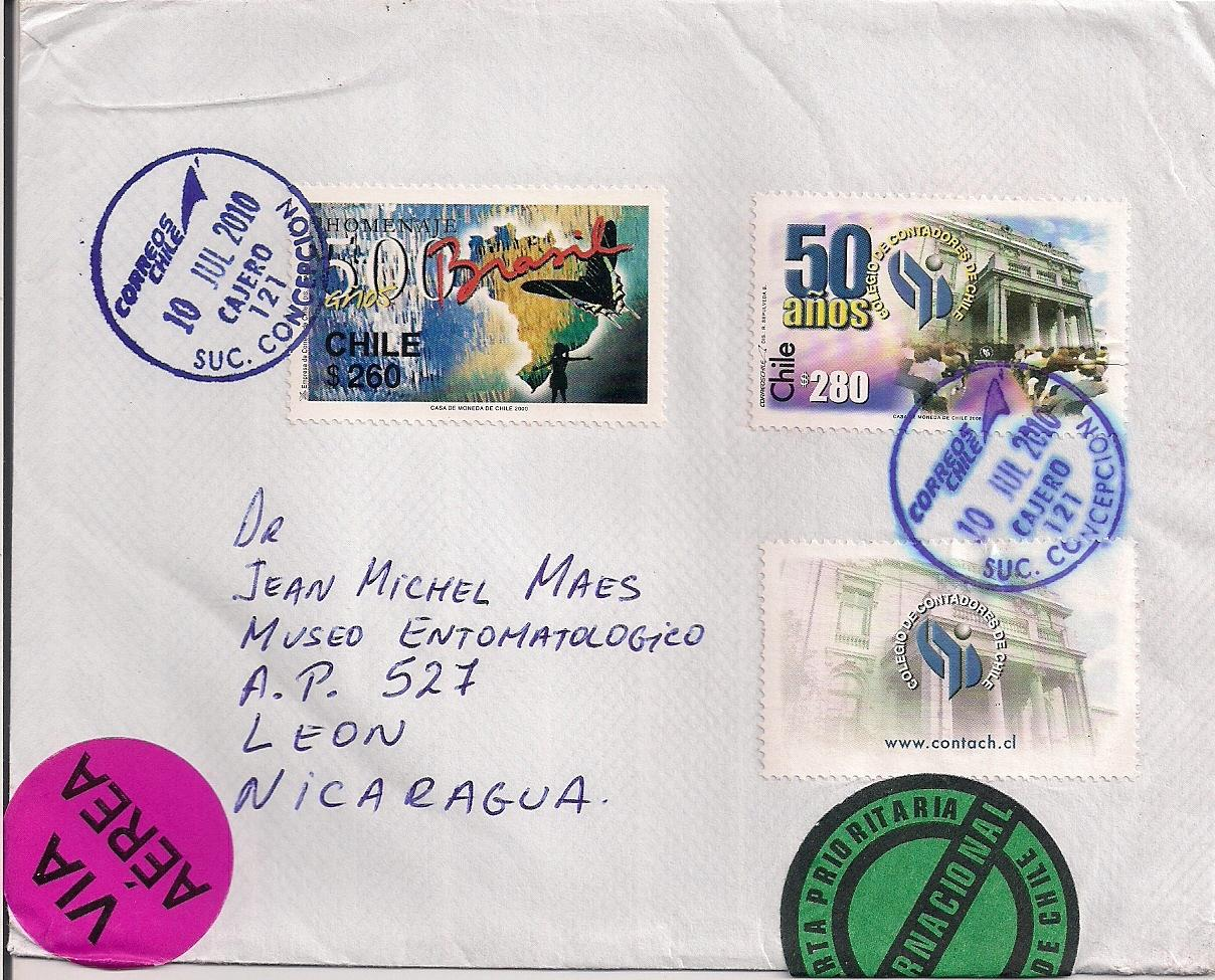 2010 Julio 10 : 500 Aniversario del descubrimiento de Brasil 2000 (Scott : 1331), sobre carta de Concepción a