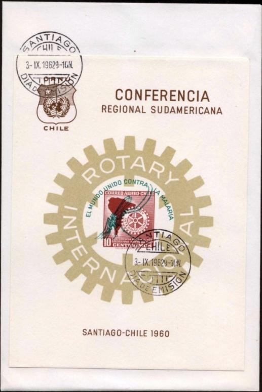 1962 Septiembre 3 : Sobresello El Mundo unido contra la Malaria sobre BF Rotary