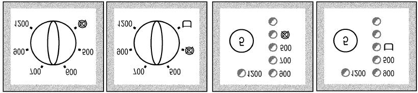 Opciones: Regulación del centrifugado. Reduce la velocidad del centrifugado como se indica en los selectores abajo indicados.