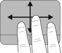NOTA: NOTA: La rotación viene desactivada de fábrica. El movimiento gestual de rotación se debe realizar dentro de la zona del TouchPad.