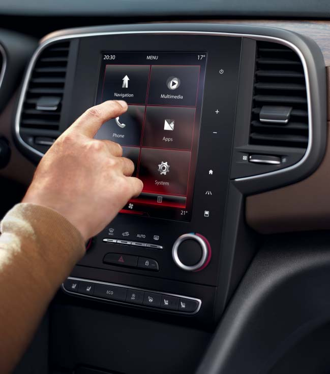 Tecnología intuitiva, sensaciones inéditas Renault Talisman te invita a vivir una experiencia multimedia a través de su gran pantalla.