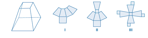 Figura II: Observamos en este caso que los triángulos no son rectángulos es decir no corresponden al sólido, por lo que no es el desarrollo del sólido.