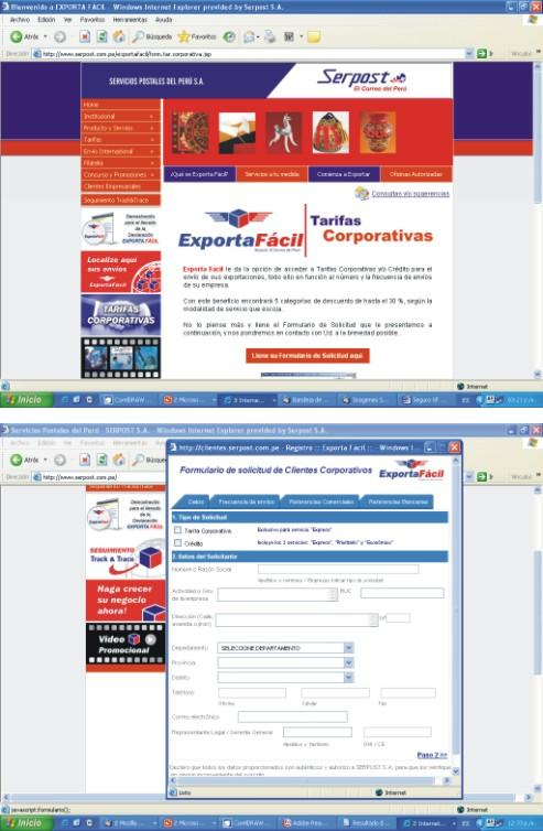 Quiere ser un cliente de Exporta Fácil? Ingrese a www.exportafacil.com.pe o www.serpost.com.pe/exportafacil De un click a Tarifas Corporativas.