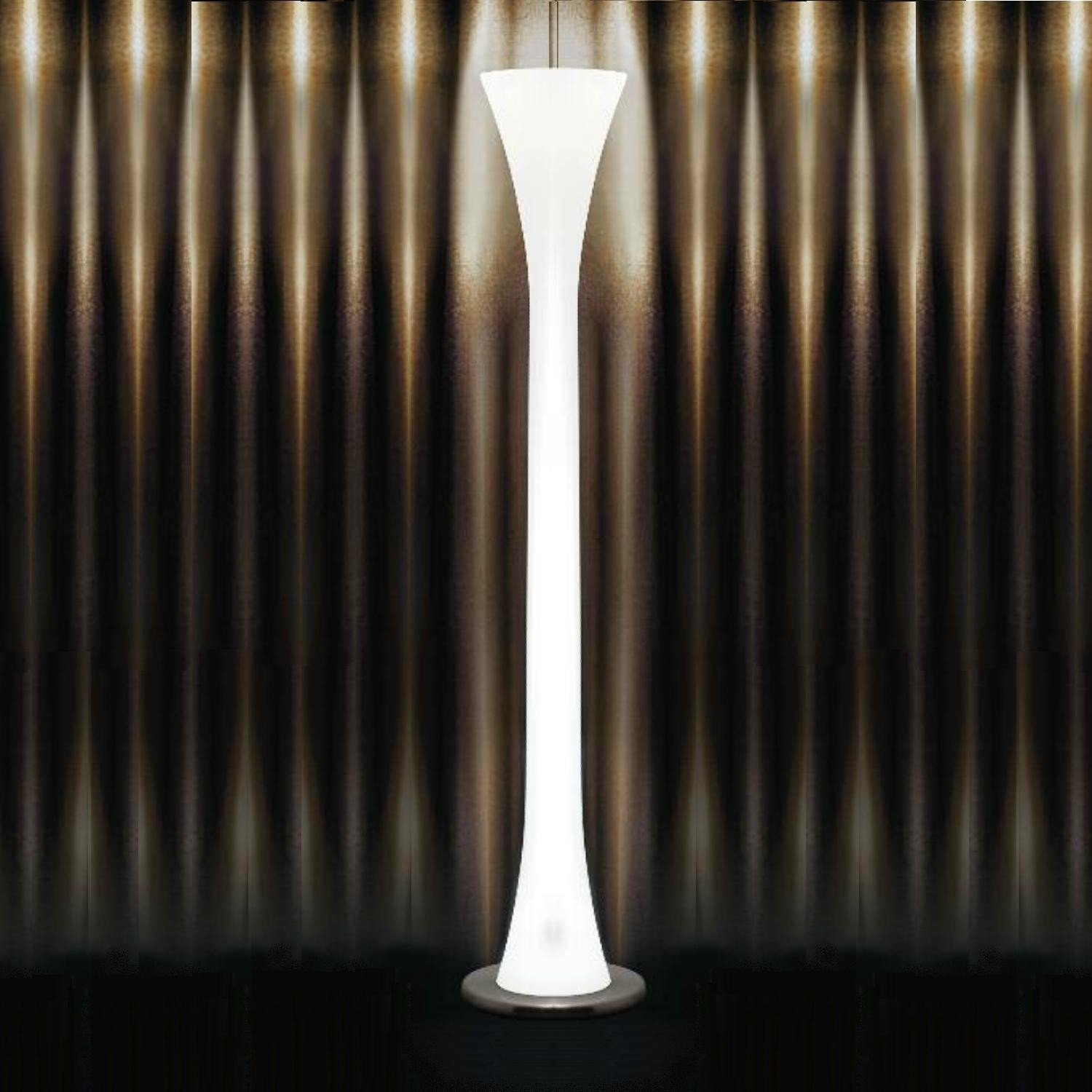 Lepanto pie Diseño Luciano Vistosi 1968. Lámpara de pie de vidrio soplado satinado.