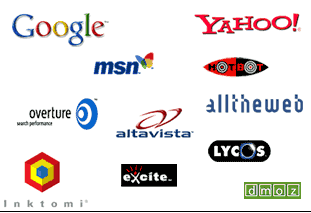 Estado del Arte Imagen 7 - Logotipos de algunos buscadores jerárquicos. El problema que surge de estos buscadores jerárquicos es que deben actualizar sus listados URL cada cierto tiempo.