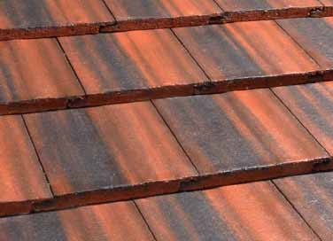 tejas de hormigón plana personalidad en el tejado Teja de perfil plano indicada para pendientes pronunciadas, reproduce la estética rústica