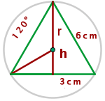 Dado un triángulo equilátero de 6 m de lado, hallar el área de uno
