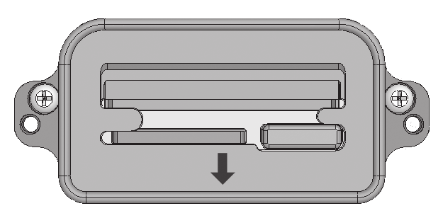 5. Una vez que haya introducido la tarjeta o tarjetas, apriete los cuatro tornillos laterales pequeños hasta que la parte superior de cada tornillo quede a la misma altura que la junta exterior.