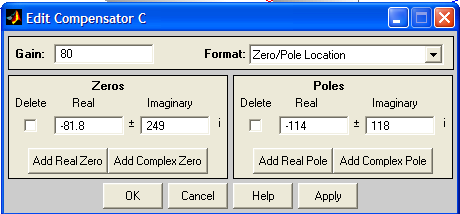 321 Haciendo un clic derecho sobre la ventana del lugar de las raíces, seleccionando en el menú contextual desplegado la opción Add Pole/Zero (o Delete Pole/Zero) y a continuación eligiendo la