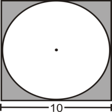 6. Determina el área del círculo si el segmento que une dos vértices del cuadrado inscrito en la circunferencia mide 8cm.