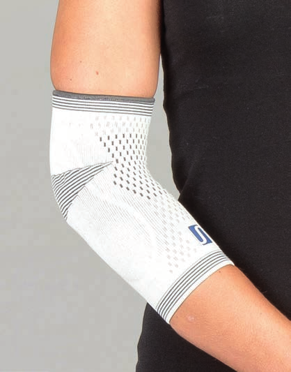 EpiMax Codera de compresión con almohadillas de silicona apoyo y protección de la cápsula articular, ligamentos y cartílagos descarga la articulación ayuda a evitar movimientos incorrectos mediante