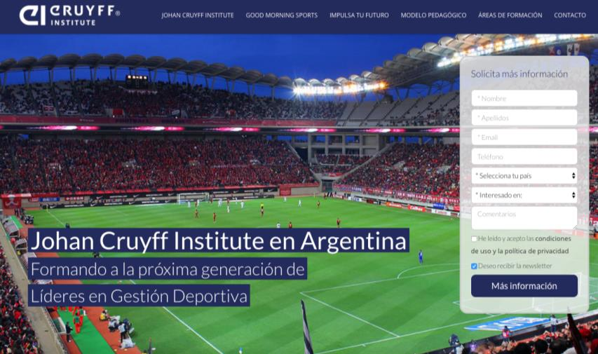 Formación Académica Somos los únicos Agentes Internacionales en Argentina y Learning Partner para Latinoamérica del prestigio Johan Cruyff
