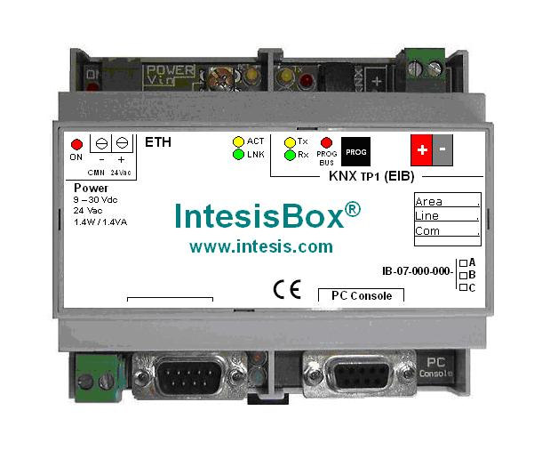 Ejemplos de aplicación Integración de KNX y usando la pasarela IntesisBox Server - KNX.