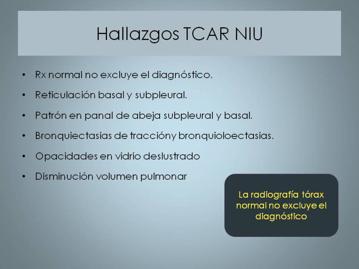 Table 6: Hallazgos TCAR Neumonía