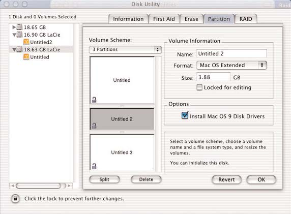 Usar la unidad LaCie página 15 3.2.2. Usuarios de Mac Mac OS 9.x. : Instale y use el software Silverlining Pro, incluido con la unidad. Mac OS 10.x. - Use la aplicación Apple Disk Utility (Utilidad de Disco de Apple), que es nativa en este sistema operativo.