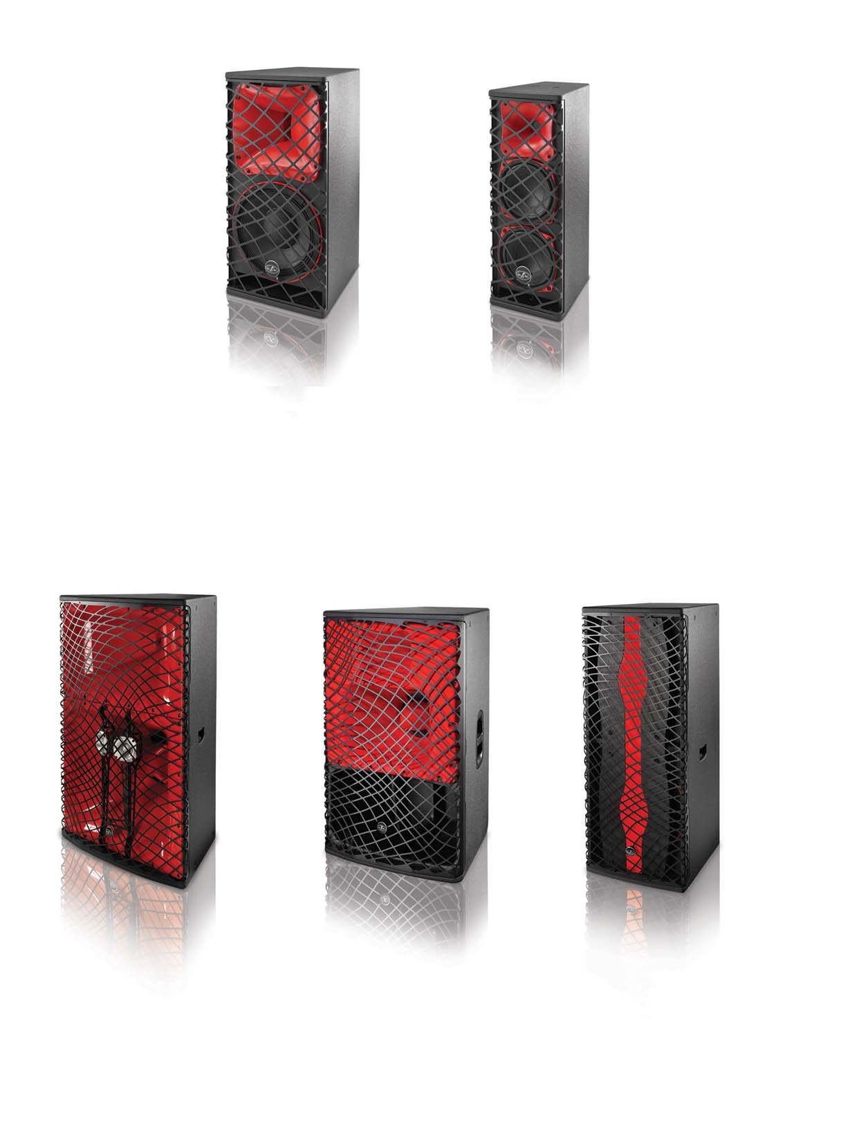 SOUND FORCE SF-10 1 x motor de compresión M- 1 x low frequency loudspeaker 1 x M- compression driver Vertical or horizontal positioning SF-26 1 x motor de compresión M- 88 2 x 6 low frequency