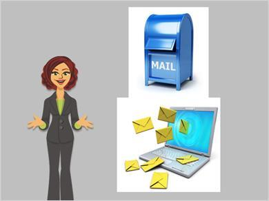 Si usted nunca antes ha utilizado el correo electrónico, es igual que enviarle una carta a alguien en la oficina