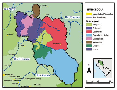 Ubicación geográfica Fuente: Elaborado con base en información de la SGP, CONAGUA 2010.