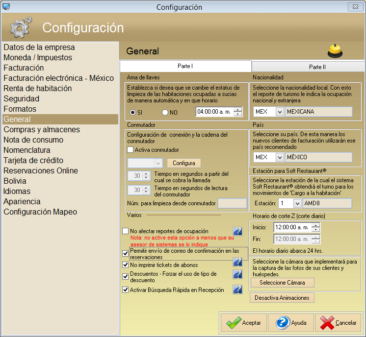 3. CONFIGURACIÓN Seleccione el menú Configuración y después la opción Configuración del sistema. 3.1.