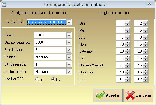 CONMUTADOR 3.6.1. CONFIGURACIÓN DEL CONMUTADOR El tarificador de llamadas permite efectuar cargos por llamada que se efectúen desde las habitaciones hacia el conmutador de llamadas.