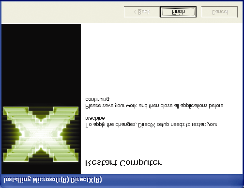 Clicke sobre Install DirectX 9. Paso 2.