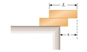 Dos ladrillos uniformes idénticos de longuitud L se colocan uno sobre otro en el borde de una superficie horizontal sobresaliendo lo máximo posible sin caer, como se ve en la figura 6.