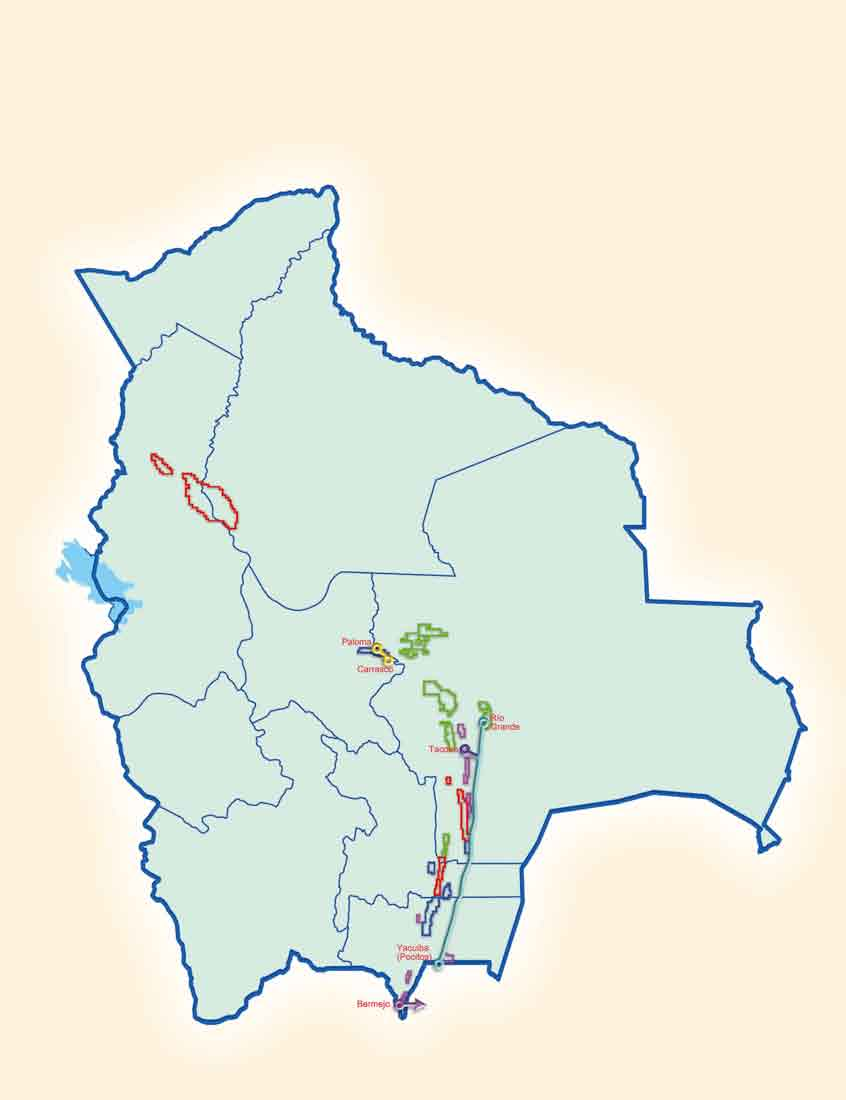 Mapa de Concesiones del Grupo Repsol YPF en Bolivia PANDO BENI LA PAZ COCHABAMBA SANTA CRUZ DE LA SIERRA ORURO POTOSÍ CHUQUISACA TARIJA Elaboración: Centro de