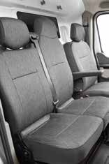 Fundas específicas para vehículos comerciales Fundas Aquila textil Mejoran la protección de los asientos ante los usos profesionales, especialmente exigentes. Fundas de tejido. Montaje rápido.