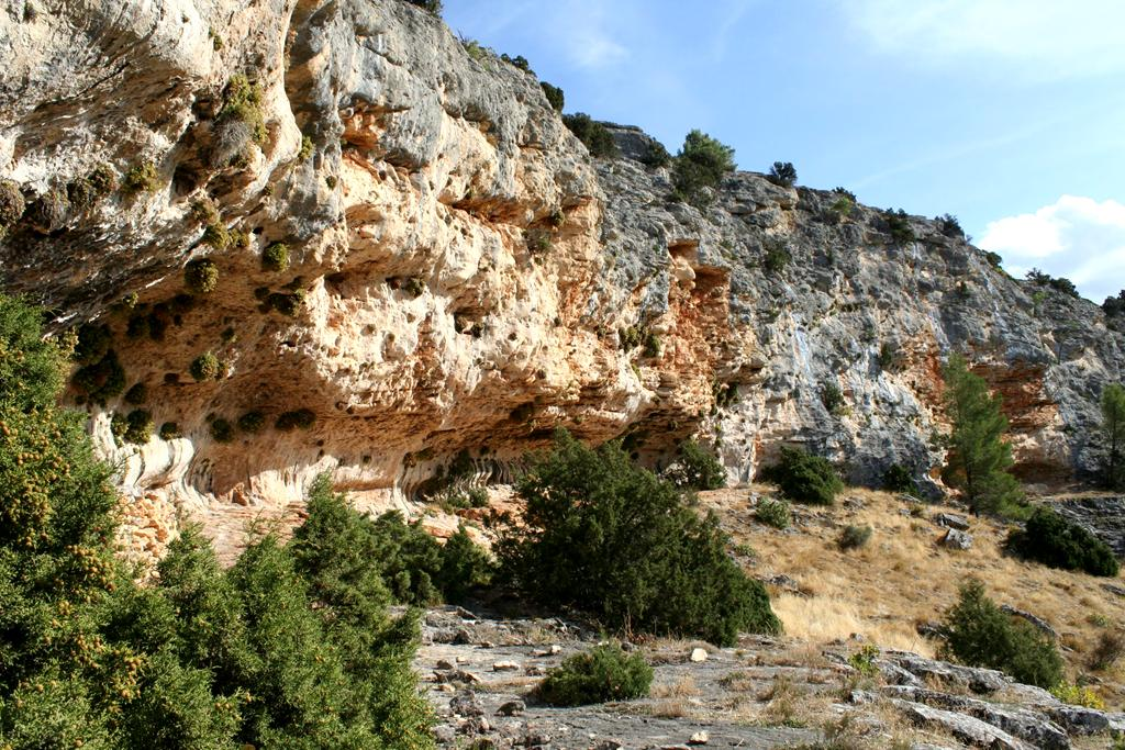 Erosión en las calizas del Mioceno, Terciario.