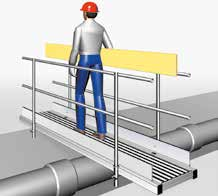 Para el montaje y desmontaje de las plataformas móviles de trabajo es necesario instalar plataformas auxiliares (plataformas de sistema o tablones según la norma EN-1004) a una distancia verticalno