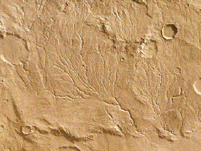 Marte Evidencia de un cauce seco de lo que habría sido un río de agua,