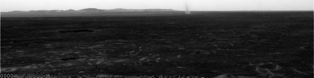 Marte Remolinos de polvo en Marte, fotografiados por el Spirit