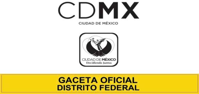 Órgano de Difusión del Gobierno del Distrito Federal DÉCIMA OCTAVA ÉPOCA 27 DE JULIO DE 2015 No.