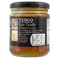 - Tesco Finest Greek Honey 454g: 3,29 (US$5,92) (miel de Grecia fraccionada en Reino Unido) - Tesco Fairtrade Chilean Honey 340g: 2,17 (US$3,91) (miel de Chile con