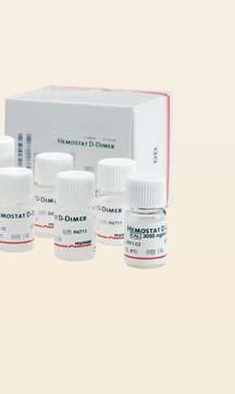 Calibrador y controles > Reactivo liofilizado > Ensayo a base de trombina humana Kit completo de reactivos 6 x 1 ml 34002 Hemostat D-dimer Inmunoanálisis reforzado con micropartículas, para la