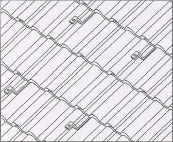 Una vez instalados los anclajes, colocar las tejas sobre los mismos como se muestra en la figura y asegurar la